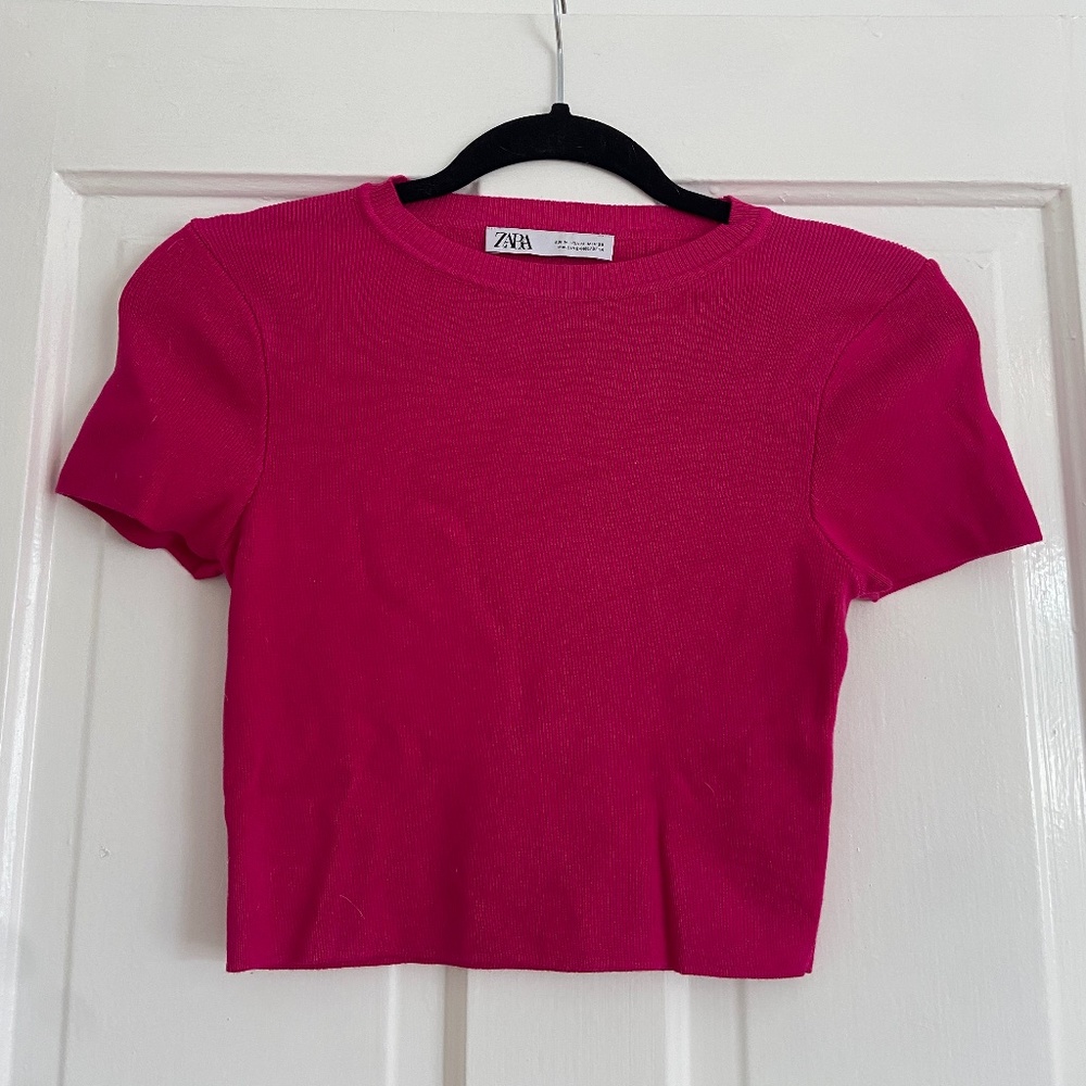 Hot Pink Knit Zara Top